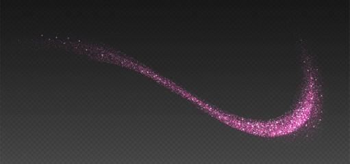 Wall Mural - pink glitter splashes, shiny star dust explosion, shimmer spray effect, festive holiday particles is