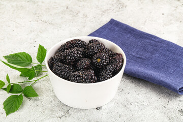 Natural organic sweet ripe blackberry