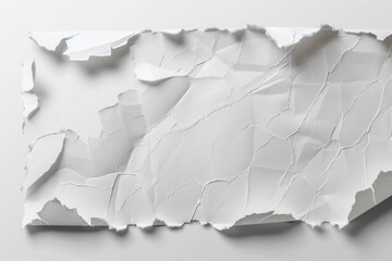 Poster - A piece of white paper with torn edges, possibly from a book or document