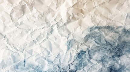 Poster - A close-up shot of a piece of crumpled paper with creases and folds