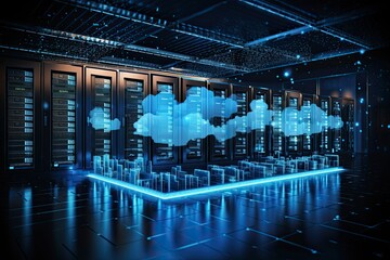 Canvas Print - Cloud Computing and the Future of Data Storage and Processing