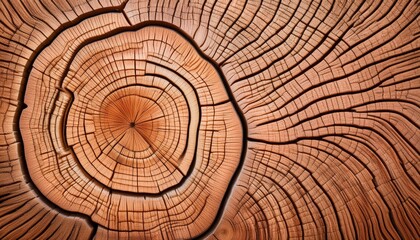 Poster - sliced baobab tree trunk close up wood texture