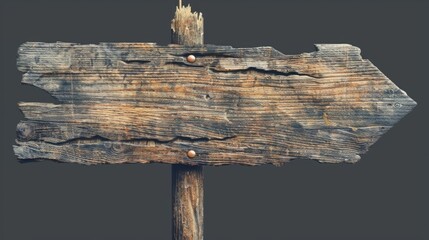 Poster - A worn-out wooden sign with faded letters and rusty paint, often used for rustic or vintage settings