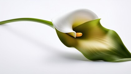 Poster - a calla lily flower on white background