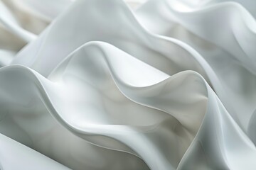 Aufkleber - A close-up shot of a white fabric with intricate details and textures