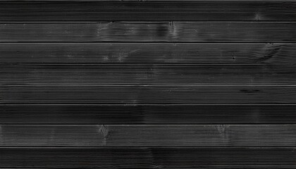 Poster - panorama of high resolution black wood plank texture and seamless background