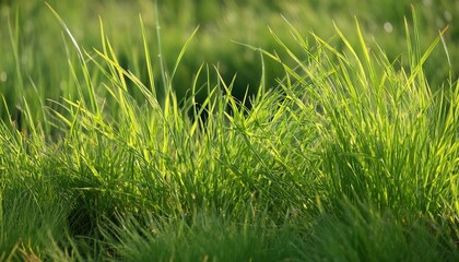 Wall Mural - a troublesome annual bluegrass light green in color called poa trivialis