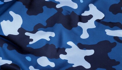 Poster - embroided blue camo pattern high detail clearly sharp and visible threads linen smooth homogeneous texture no shadows with clear sharp threads high detail realistic