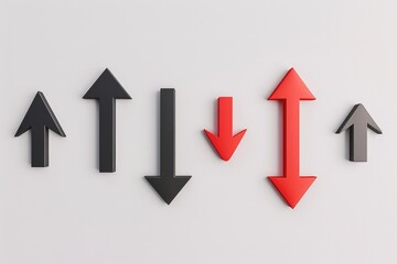 Poster - A collection of arrows in contrasting colors adorns a white surface
