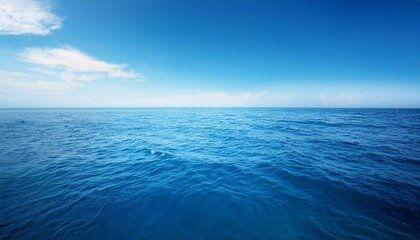 Poster - calm sea ocean and blue sky background high quality photo