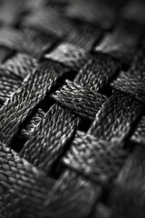 Poster - A classic wicker basket in monochrome tones