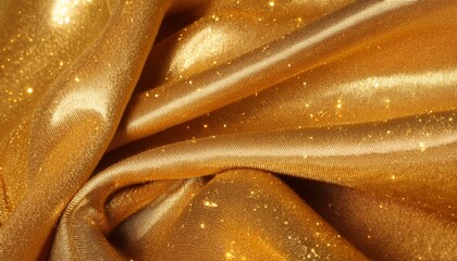 Canvas Print - texture of gold glitter fabric closeup