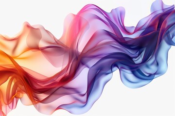 Aufkleber - A vibrant wave on a plain white background, perfect for use in designs and illustrations