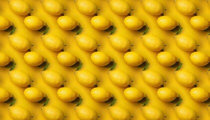 Wall Mural - summer yellow lemon seamless pattern background design