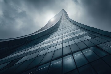 Poster - A high-rise building with many windows, suitable for use in architectural or cityscape images