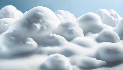 Poster - abstract wide design of white powder snow cloud