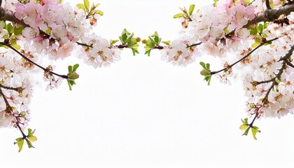 Poster - blooming spring branch overlays blossom flowering trees pastel spring summer photo overlay png