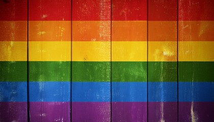 Wall Mural - pride lgbt background with a grunge texture and distressed rainbow stripes adding a raw and authentic feel