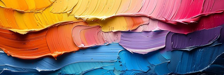 Fototapete - Abstract vibrant color waves in a dynamic composition, showcasing fluid movement and bold hues in contemporary art, Generative AI