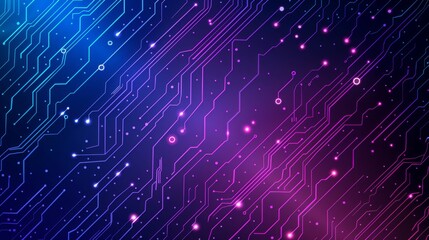 Poster - Dynamic Tech Circuit Board Background with modern digital technology in an abstract style