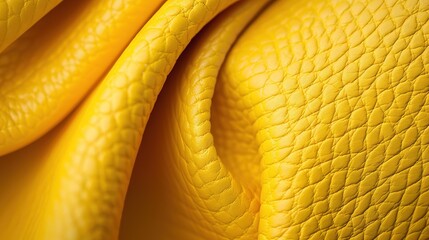 close-up of a yellow textured material resembling a snake's tail