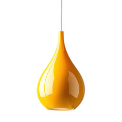 Modern yellow expensive stylish chandelier lamps isolated on transparent background PNG