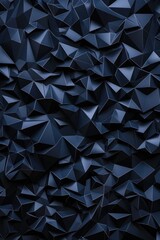 Poster - A group of triangular shapes in dark blue color placed on a black background