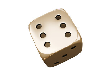 Fototapete - Casino gambling game. Gold luxury dice.