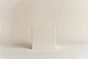 Aufkleber - A centered single white box standing prominently against a neutral backdrop, emphasizing the simplicity and focus of the design, ideal for highlighting products.