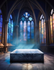 Canvas Print - Stone Platform In A Church