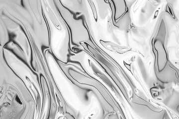 Poster - A close-up shot of a shiny black surface in black and white