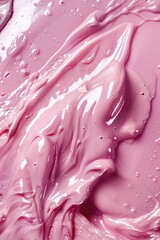 Poster - A close-up view of a pink liquid substance, possibly a chemical or biological sample