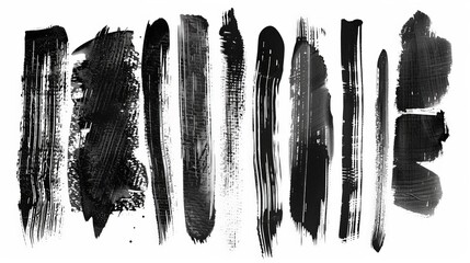 Aufkleber - This image displays vertical black brush strokes on a clean white background, capturing a modern and artistic essence suitable for various creative applications.