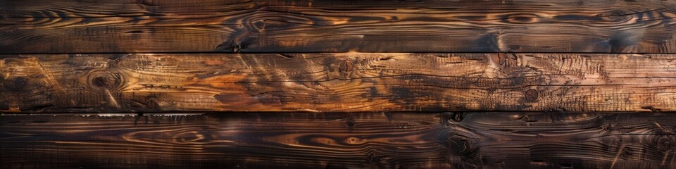 Wall Mural - Wood Tabletop. Rustic Tabletop with Wooden Brown Finish for Kitchen or Office Background