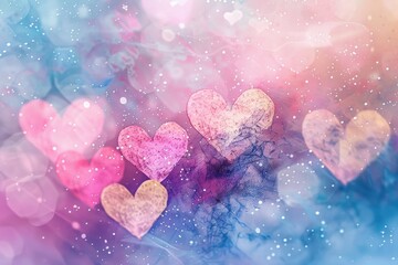 Aufkleber - A bunch of colorful hearts arranged on a table