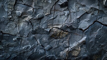Poster - A close-up shot of a rock wall with visible cracks and fissures