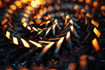 Aufkleber - A close-up shot of multiple lit candles with soft light and warm glow