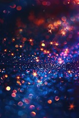 Aufkleber - A blue and purple background with stars and sparkles, ideal for use in presentations, posters, or social media graphics