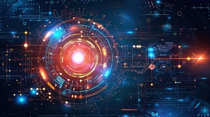 Poster - Abstract Futuristic Technology Background