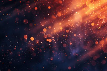 Poster - A blurry image of a bright orange and black abstract design