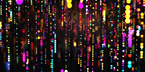 Poster - Vibrant Abstract Lights with futuristic, modern design, bright colors, dynamic patterns