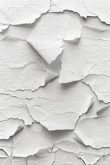 Poster - A ripped fragment of paper on a clean white surface, perfect for conceptual or abstract designs
