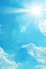Poster - A clear and sunny day with a bright blue sky