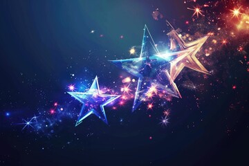 Poster - A collection of stars shining brightly in the darkness, perfect for use as a background or illustration