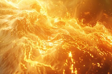 Poster - Close-up view of flames and water swirling together