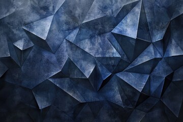 Aufkleber - Abstract painting featuring interconnected triangles