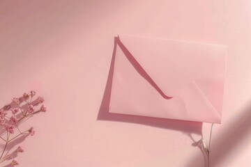 Poster - A pink envelope sits on a table, awaiting attention