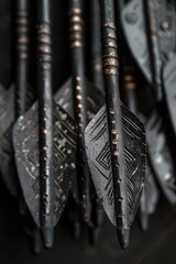 Poster - A cluster of arrows photographed in close-up