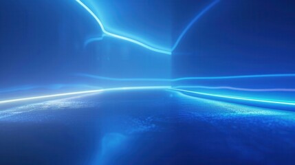 Electric Dreams. Neon blue wallpaper with high detail on a plain background concept