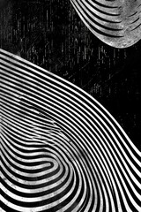 Aufkleber - A black and white image of a curved surface